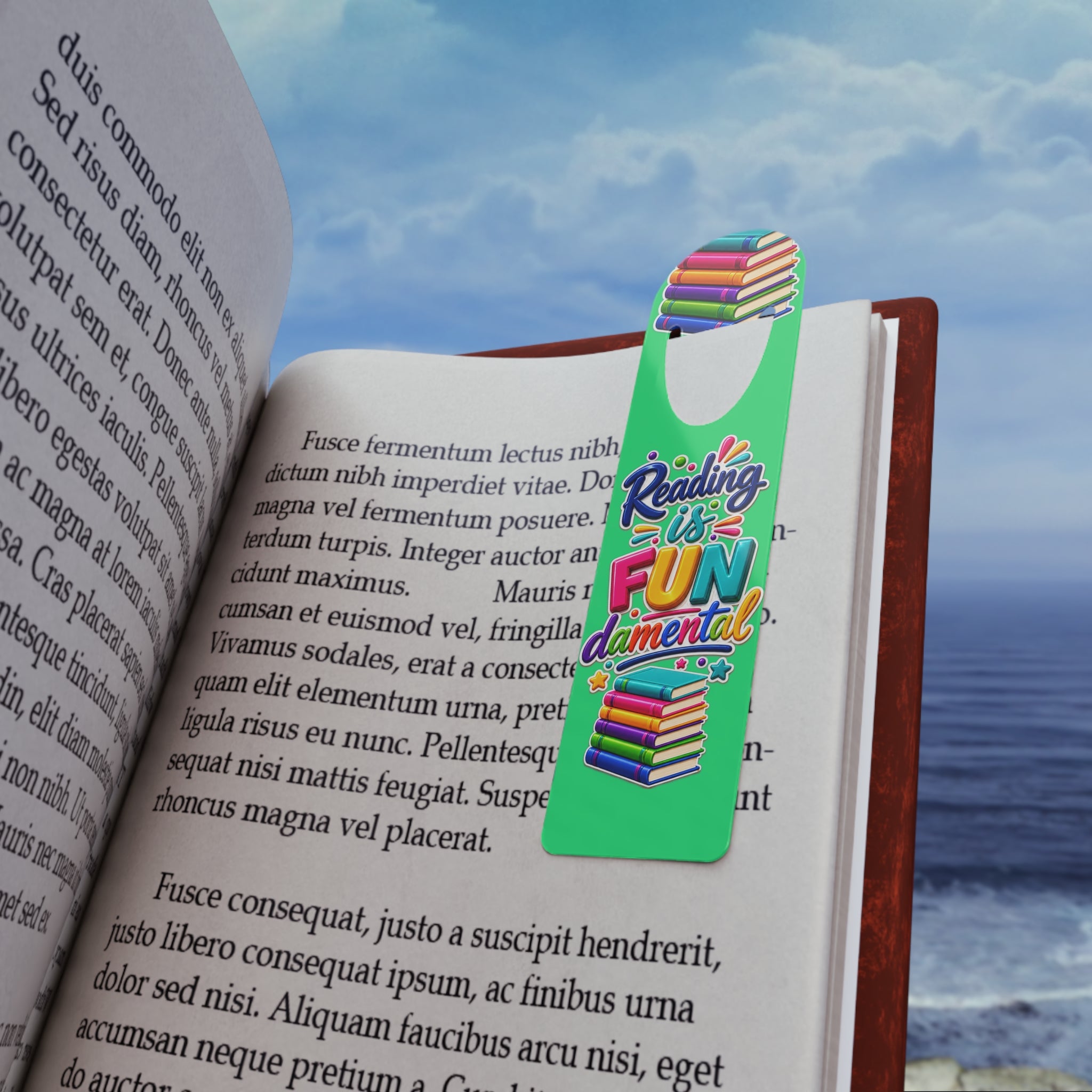 Reading is FUNdamental Metal Bookmark