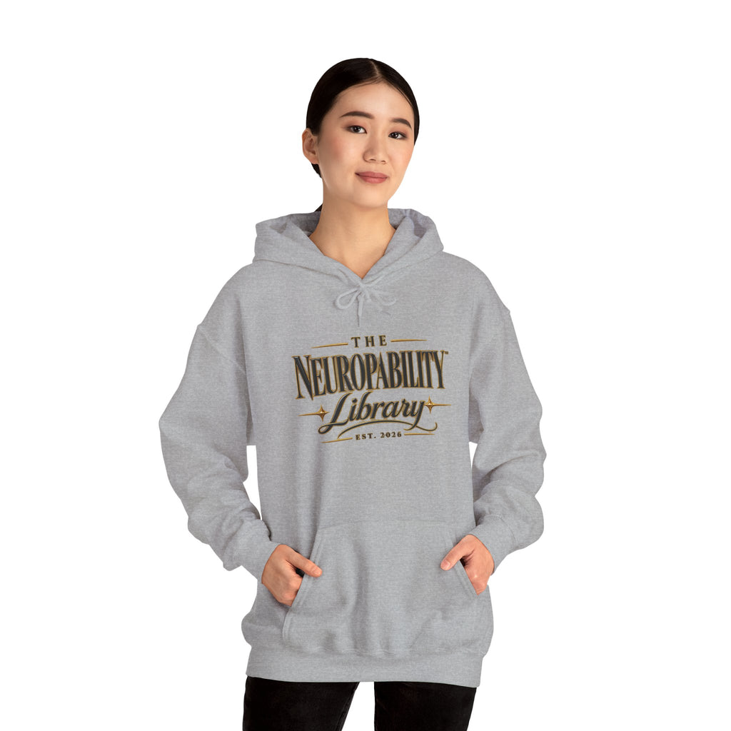 The Neuropability Library Unisex Heavy Blend™ Hooded Sweatshirt