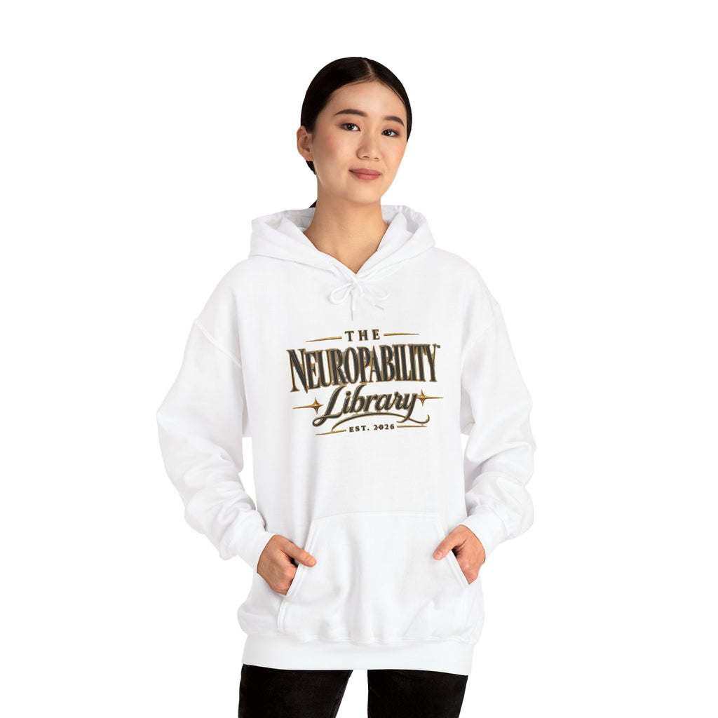 The Neuropability Library Unisex Heavy Blend™ Hooded Sweatshirt