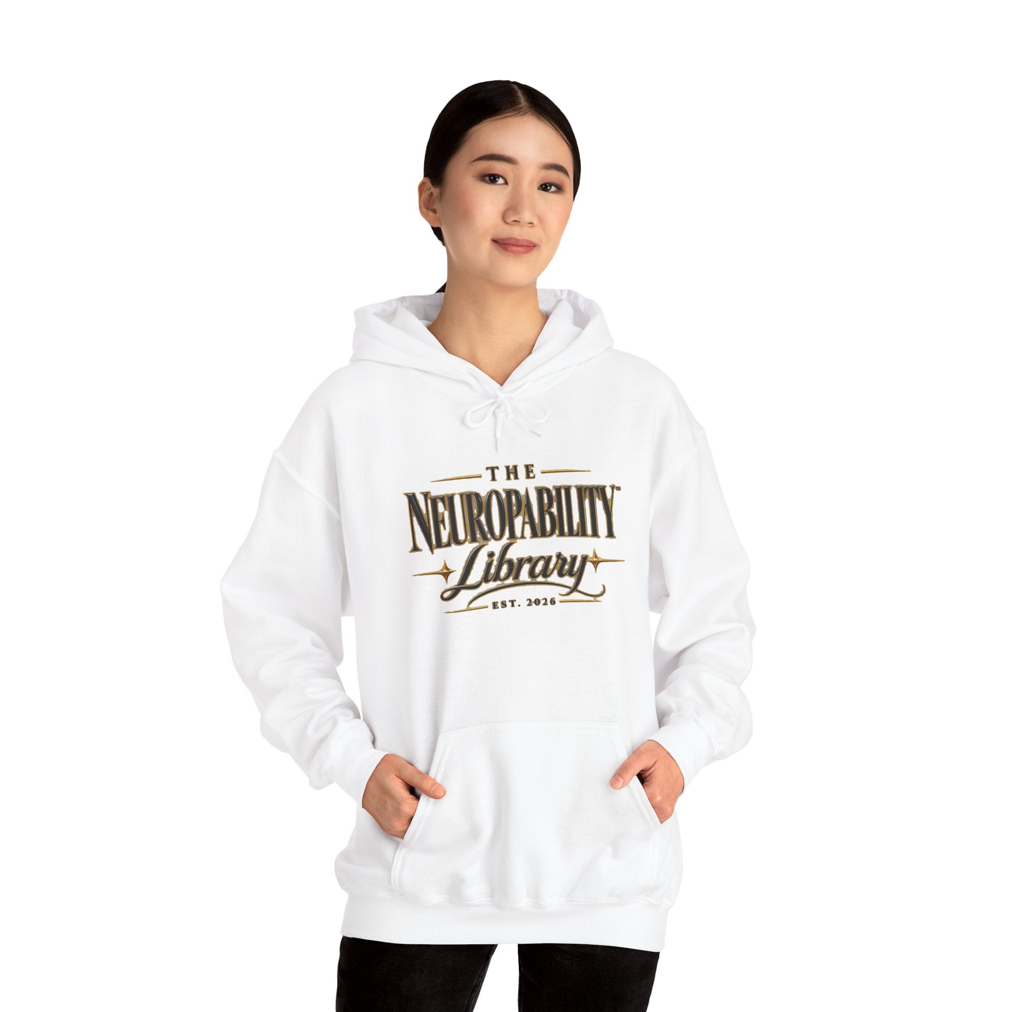 The Neuropability Library Unisex Heavy Blend™ Hooded Sweatshirt